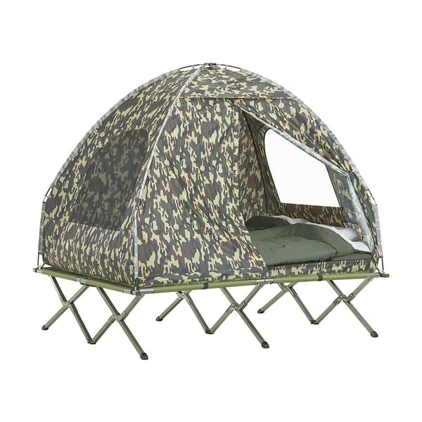 Udendørs Telt Seng, OGS32-L-TN, 193x145x188 cm, Tan