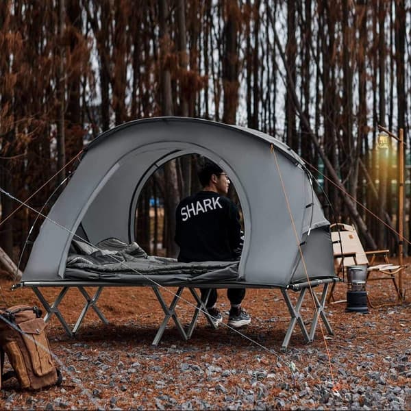 Campingtält, OGS60-L-HG, 194L x 145W x 157H cm, Grå