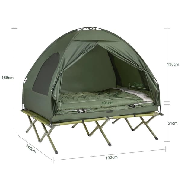 Campingtelt, OGS32-L-GR, 101x24x46 cm, Grøn