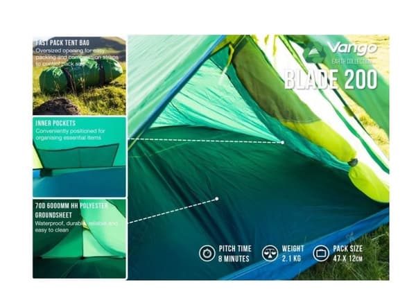 VANGO BLADE 200 PAMIR GRÖNT TÄLT