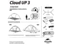 Miniatyrbild 3 av 7: Naturehike Cloud Up 3 Tält 20D Uppdaterad NH18T030-T-Forest Green