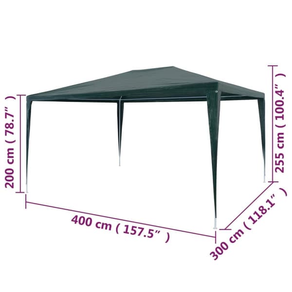 Partytält PE 3x4 m grönt