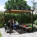 Miniatyrbild 7 av 10: Rootz 3x3m Garden Pergola - Justerbart soltak - Metallram - UPF30+ Skydd - Perfekt för terrass - 300 cm x 300 cm x 227cm