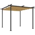 Miniatyrbild 10 av 10: Rootz 3x3m Garden Pergola - Justerbart soltak - Metallram - UPF30+ Skydd - Perfekt för terrass - 300 cm x 300 cm x 227cm