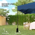 Miniatyrbild 7 av 11: Rootz 3x3m pop -up pavilion - trädgårdstält - höjdjusterbar - UPF50+ UV -skydd - 297x297x287cm - 6-9 personer - blå - rullväska ingår