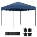 Miniatyrbild 10 av 11: Rootz 3x3m pop -up pavilion - trädgårdstält - höjdjusterbar - UPF50+ UV -skydd - 297x297x287cm - 6-9 personer - blå - rullväska ingår