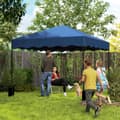 Miniatyrbild 2 av 11: Rootz 3x3m pop -up pavilion - trädgårdstält - höjdjusterbar - UPF50+ UV -skydd - 297x297x287cm - 6-9 personer - blå - rullväska ingår