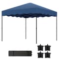 Miniatyrbild 1 av 11: Rootz 3x3m pop -up pavilion - trädgårdstält - höjdjusterbar - UPF50+ UV -skydd - 297x297x287cm - 6-9 personer - blå - rullväska ingår