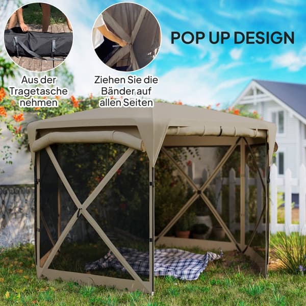 Rootz 3 x 3,5 pop -up havetelt - pavillon - Gazebo - UPF30+ beskyttelse - 345 cm x 300 cm x 210 cm