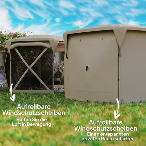 Rootz 3 x 3,5 pop -up havetelt - pavillon - Gazebo - UPF30+ beskyttelse - 345 cm x 300 cm x 210 cm