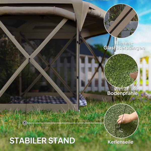 Rootz 3 x 3,5 pop -up havetelt - pavillon - Gazebo - UPF30+ beskyttelse - 345 cm x 300 cm x 210 cm