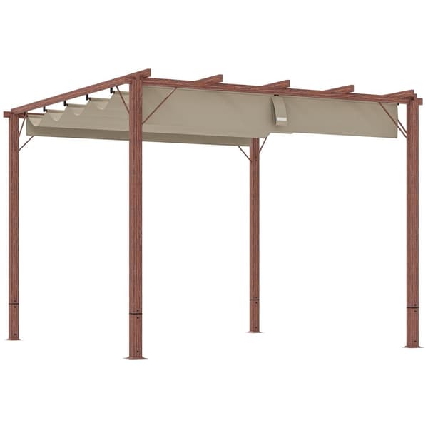 ROOTZ 3X3 M Garden Pergola - Terrasse baldakin - gårdhaveafdækning - UPF30+ solbeskyttelse - aluminiumsramme - 299x296x232 cm