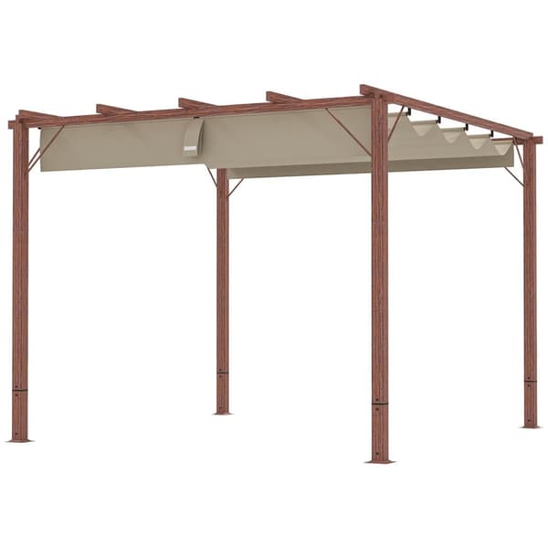 ROOTZ 3X3 M Garden Pergola - Terrasse baldakin - gårdhaveafdækning - UPF30+ solbeskyttelse - aluminiumsramme - 299x296x232 cm