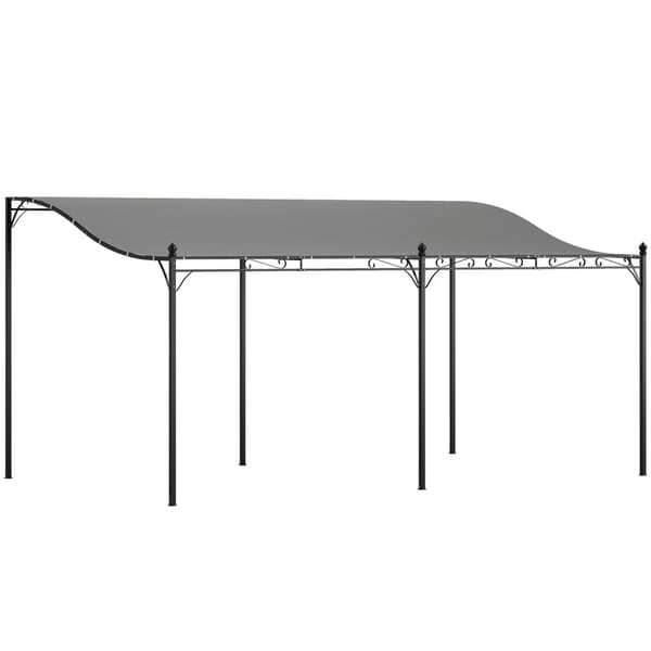 Rootz 3x5m pergola - Garden Canopy - utomhuspaviljong - Vattentät presenning - Metallram - 491 cm x 298 cm x 200/253 cm - Stabilitet och elegans