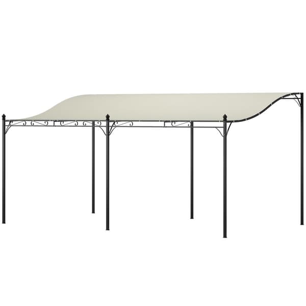 Rootz 3 x 5m Pergola - Havehylle - Udendørs baldakin - Vandtæt tarpaulin - Metalramme - 491 cm x 298 cm x 200/253 cm