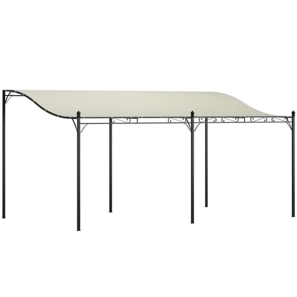 Rootz 3 x 5m Pergola - Havehylle - Udendørs baldakin - Vandtæt tarpaulin - Metalramme - 491 cm x 298 cm x 200/253 cm