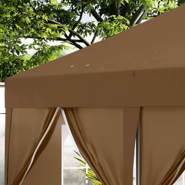 Rootz 3x6m Garden Pavilion - utomhusfällbart tält - Portabelt tak - UV & vattentätt skydd - 590 cm x 295 cm x 285 cm