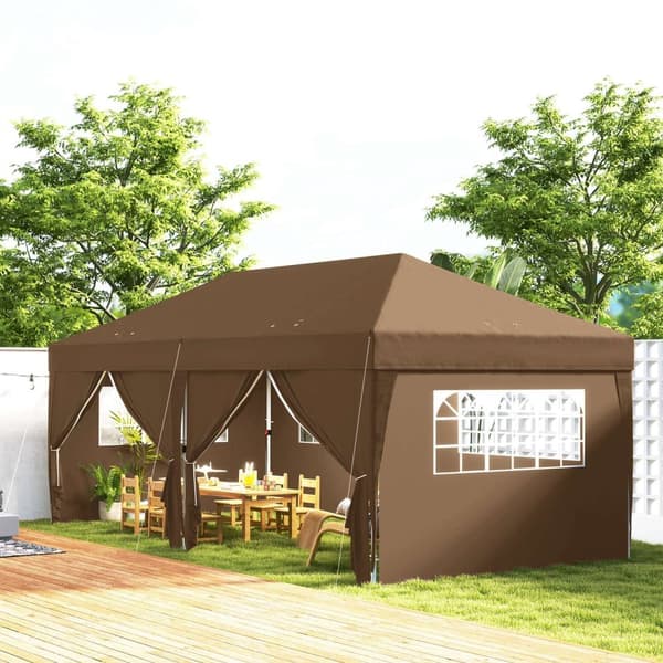 Rootz 3x6m Garden Pavilion - utomhusfällbart tält - Portabelt tak - UV & vattentätt skydd - 590 cm x 295 cm x 285 cm