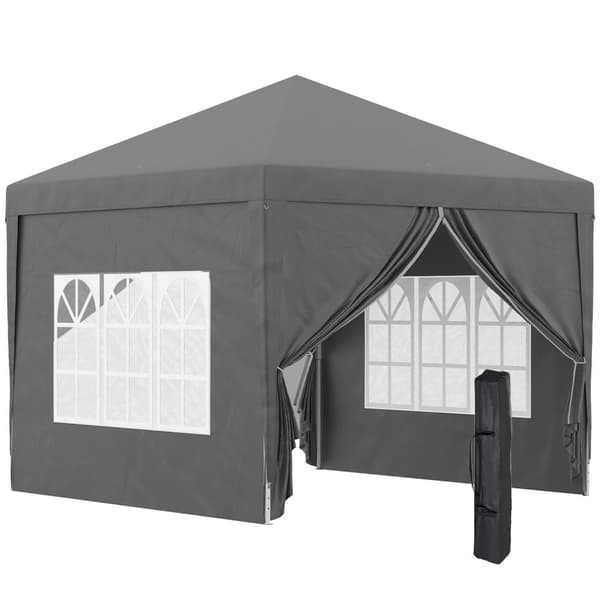 Rootz 3x3m Pavilion Party Tent - Folding Canopy - Event Marquee - Easy Assembly - 295 cm x 295 cm x 258 cm