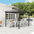 Miniatyrbild 7 av 9: Rootz 3x3m Garden Pergola - Utomhus Gazebo - Infällbar tak - UPF30+ skydd - 300 cm x 300 cm x 227 cm