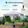 Pikkukuva 4 / 10: Rootz 3 x 3M Pop -up Pavilion - Puutarhateltta - Säädettävä huvimaja - UV -suoja - 297x297x287cm