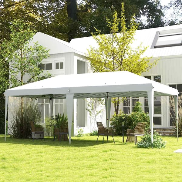 Rootz 6 x 3 m puutarhapaviljonki - pop -up -teltta - taitettava huvimaja - UV -suoja - 5,85m x 2,95m x 2,7m
