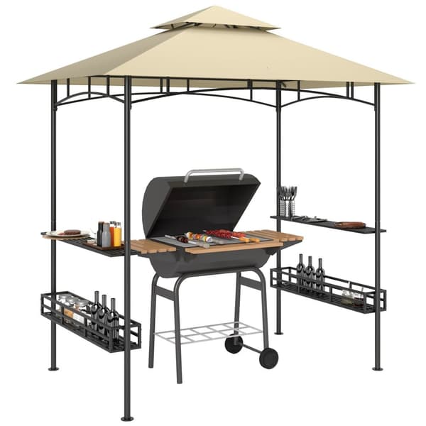 Rootz BBQ -tält - Grill -Zelt - Garden Pavilion - Luftcirkulation - 240 cm x 150 cm x 257 cm