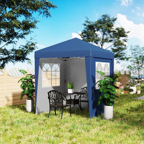 Rootz Foldbar Garden Pavilion - Pop -Up Tent - Outdoor Canopy - UV Protection 30+ - 202x202x261cm - Höjdjusterbar