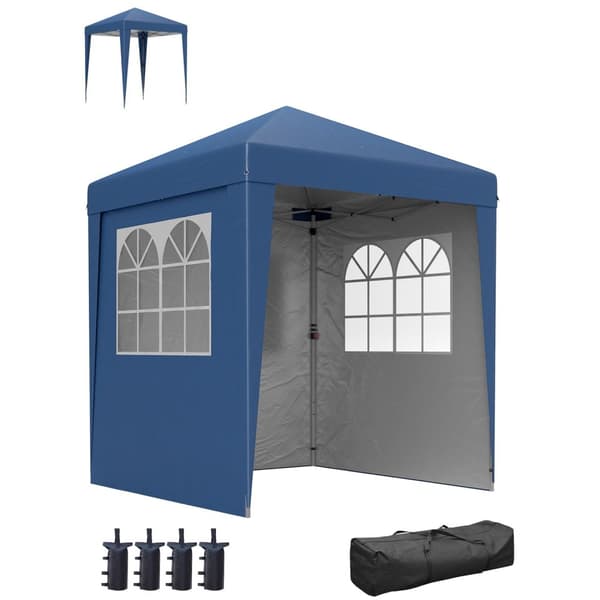 Rootz Foldbar Garden Pavilion - Pop -Up Tent - Outdoor Canopy - UV Protection 30+ - 202x202x261cm - Höjdjusterbar