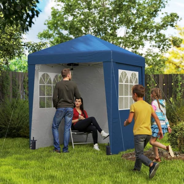 Rootz Foldbar Garden Pavilion - Pop -Up Tent - Outdoor Canopy - UV Protection 30+ - 202x202x261cm - Höjdjusterbar