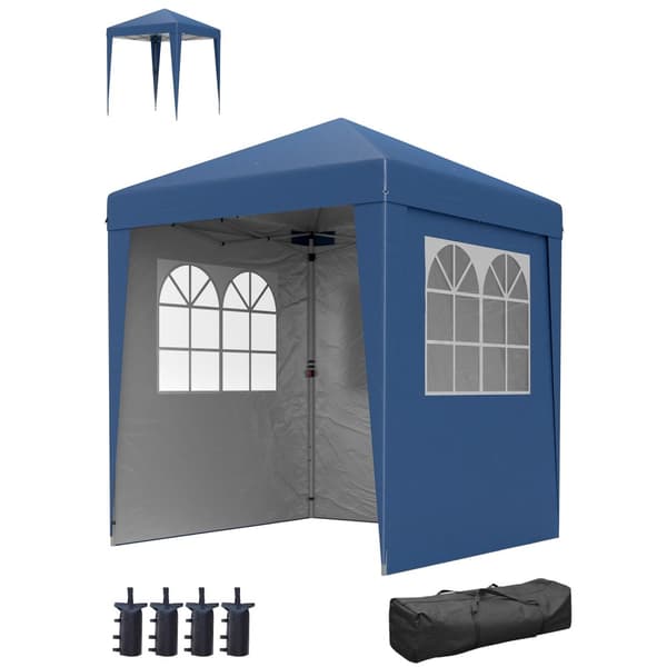 Rootz Foldbar Garden Pavilion - Pop -Up Tent - Outdoor Canopy - UV Protection 30+ - 202x202x261cm - Höjdjusterbar
