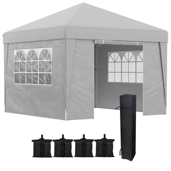 Rootz Foldble Garden Pavilion - Party Telt - Event Canopy - UV -suojaus 30+ - 298 cm x 298cm x 288cm - Sisältää kuljetuslaukun