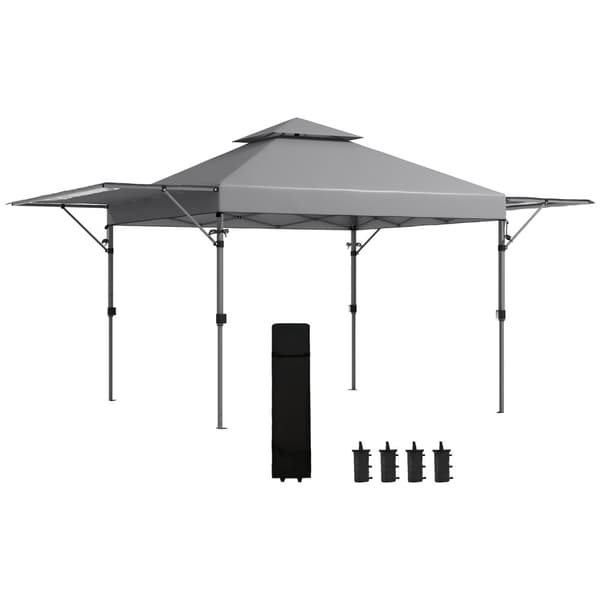 Rootz Foldbar Garden Pavilion - Pop -Up Tält - utomhusskydd - UV -skydd - 500 cm x 300 cm x 290 cm