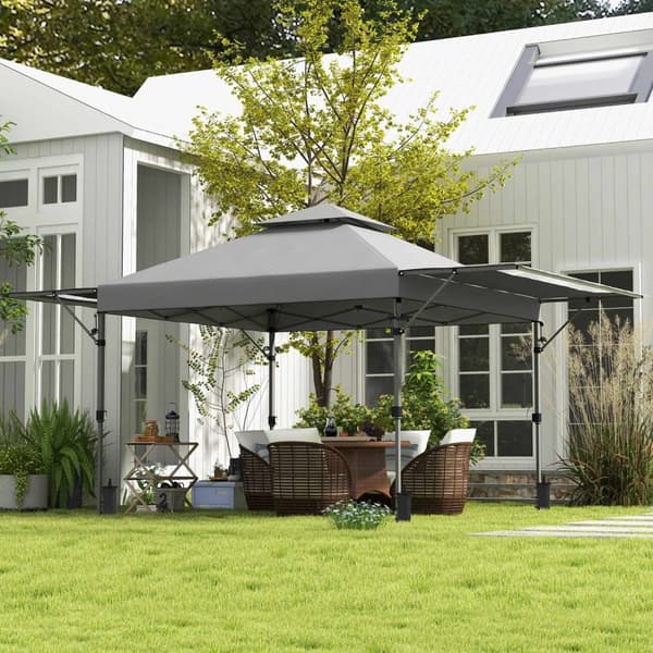 Rootz Foldbar Garden Pavilion - Pop -Up Tält - utomhusskydd - UV -skydd - 500 cm x 300 cm x 290 cm