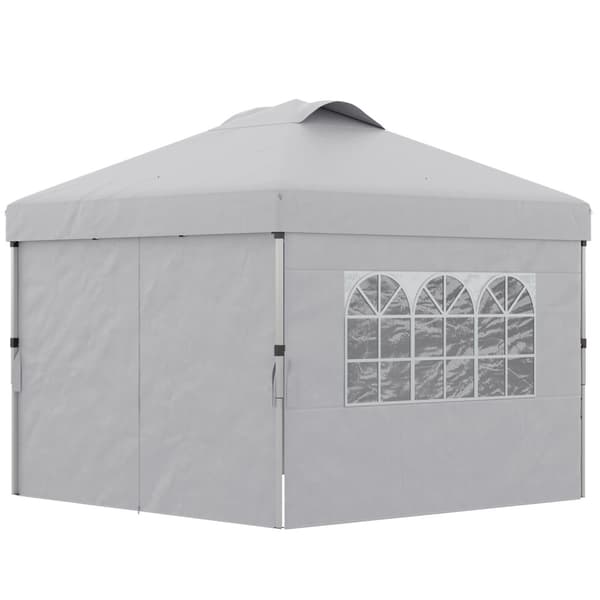 Rootz Foldble Pop -Up Party -teltta - Gazebo - Canopy - UV30+ Suojaus - 297 cm x 297cm x 284 cm säädettävillä sivuseinämillä ja kannettavalla rullapus