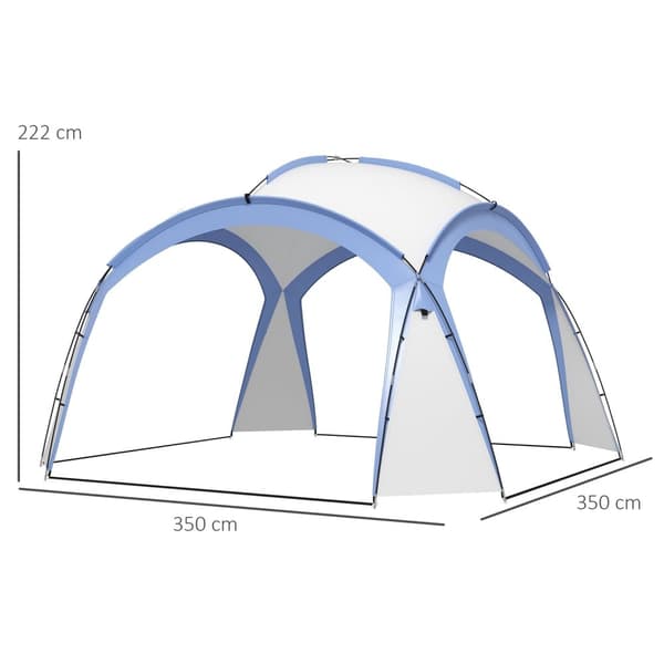 Rootz Event Shelter Pavilion - Garden Telt - Udendørs dækning - Vandafvisende - 350 cm x 350 cm x 222 cm