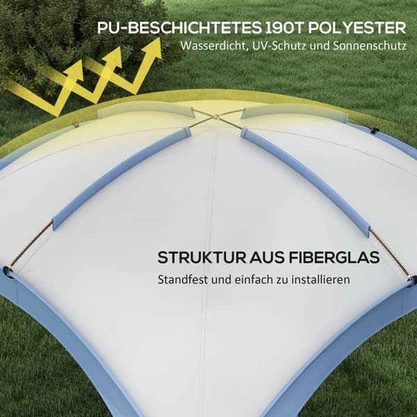 Rootz Event Shelter Pavilion - Garden Telt - Udendørs dækning - Vandafvisende - 350 cm x 350 cm x 222 cm