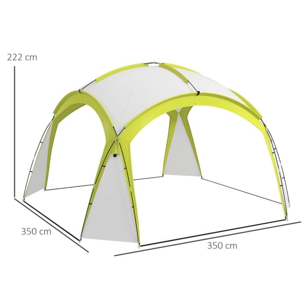 Rootz Event Shelter Pavilion - Garden Telt - Festival Canopy - Veden hylkivä pinnoite - 350 cm x 350 cm x 222 cm