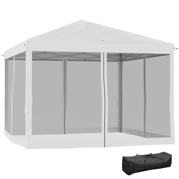 Rootz folding paviljongtält - vikningstält - trädgårdspaviljong - vattenavvisande tak - 2,96 m x 2,96 m x 2,65 m