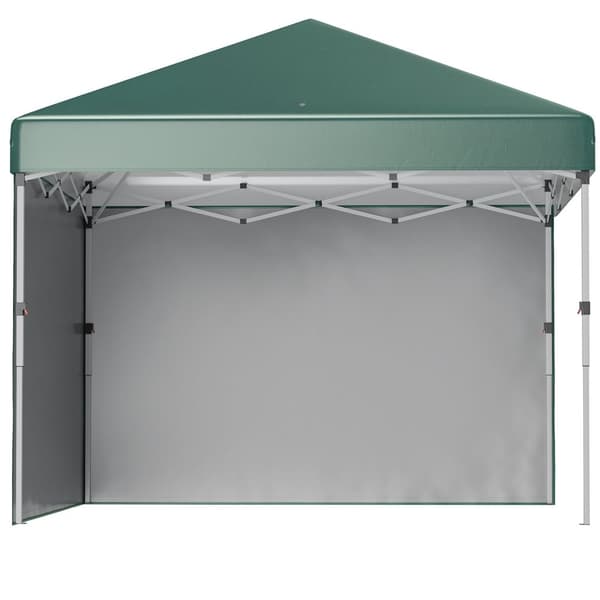 Rootz Folding Pavilion - Pop -Up -telt - Garden Gazebo - UV -beskyttelse - 3m x 3m x 2,88 m - Rustfrit stålramme - Grøn