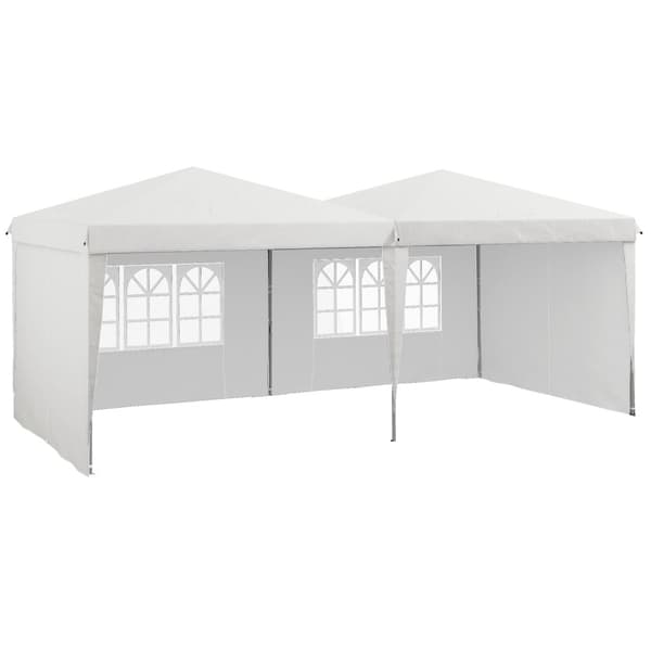 Rootzin taittopaviljonkiteltta - Ulkoilutapahtumakatos - Korkeus säädettävä teltta - UV -suoja - 585 cm x 295 cm x 275 cm