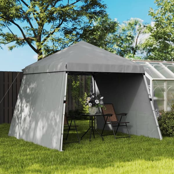 Rootz Garden Pavilion - Pop -Up Gazebo - Foldende husly - blokerer 98% UV - 600x300x264 cm - Grå