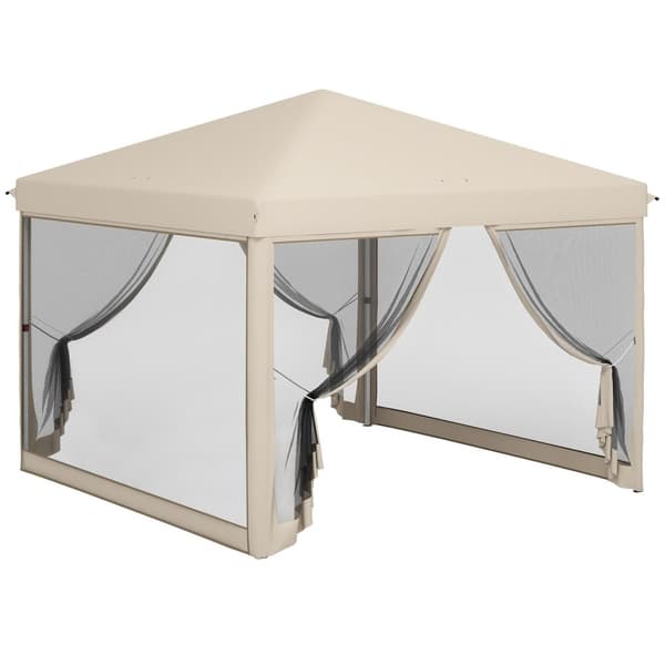 Rootz Garden Pavilion - Pop -Up Pavilion - vattentät kolonialstiltält - Lätt montering - 3L x 3B x 2,65 timmar