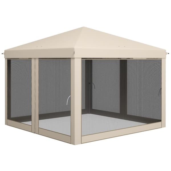 Rootz Garden Pavilion - Pop -Up Pavilion - vattentät kolonialstiltält - Lätt montering - 3L x 3B x 2,65 timmar