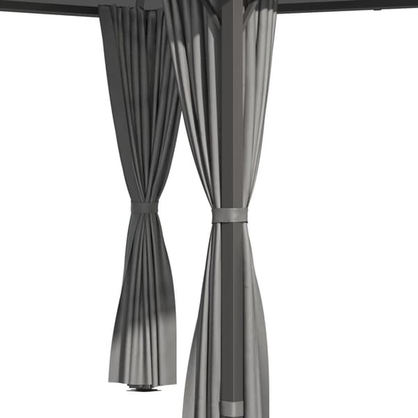 Rootz Garden Pavilion - aluminiumstruktur - polykarbonattak - Vattentät UV -skydd - 305 cm x 305 cm x 270 cm