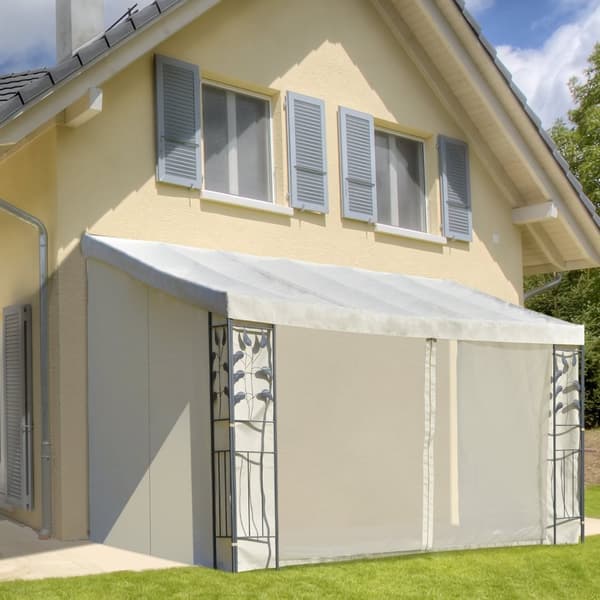 Rootz Garden Pergola Pavilion - Auringonsuoja - kannen katos - hyönteisten suojaus - 4m x 3m x 2,7m