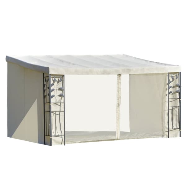 Rootz Garden Pergola Pavilion - Auringonsuoja - kannen katos - hyönteisten suojaus - 4m x 3m x 2,7m