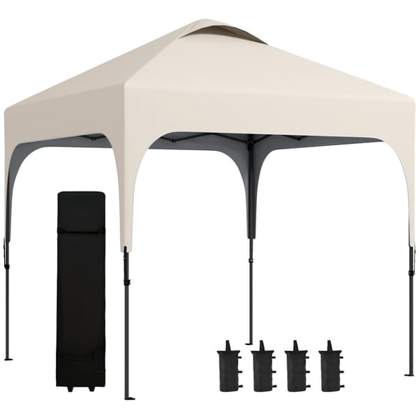 Rootz Garden Pop -Up Pavilion - Taitava teltta - Korkeus säädettävä suoja - anti -UV50+ Suojaus - Teräsrunko - 253 cm x 253 cm x 268cm