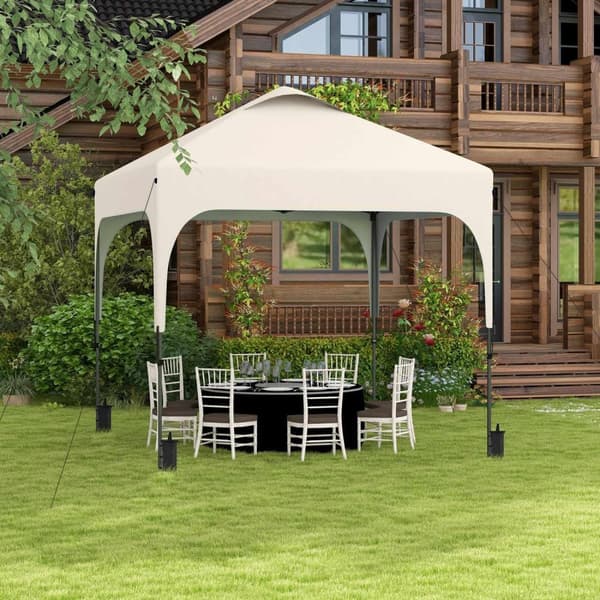 Rootz Garden Pop -Up Pavilion - Taitava teltta - Korkeus säädettävä suoja - anti -UV50+ Suojaus - Teräsrunko - 253 cm x 253 cm x 268cm