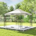 Miniatyrbillede 3 af 10: Rootz Garden Pavilion - Gazebo - Udendørs baldakin - UV30+ Beskyttelse - 3x3m - Hvid